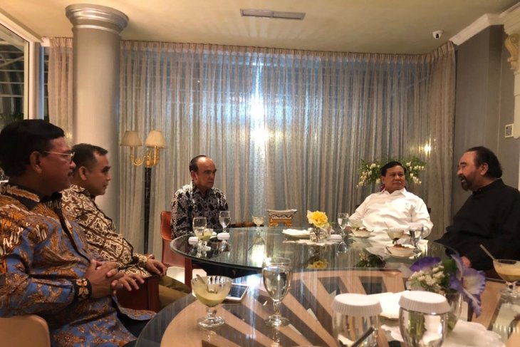 Pertemuan Surya Paloh dan Prabowo, Minggu 13 Oktober 2019. (Foto: istimewa)