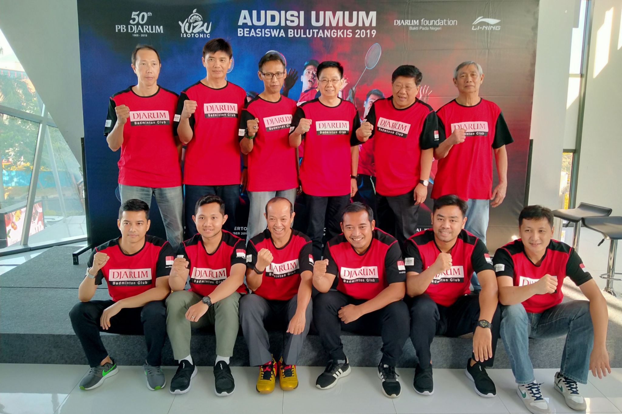 Tim pencari bakat Audisi Umum Beasiswa Bulutangkis 2019. (Foto: Fariz/ngopibareng.id)