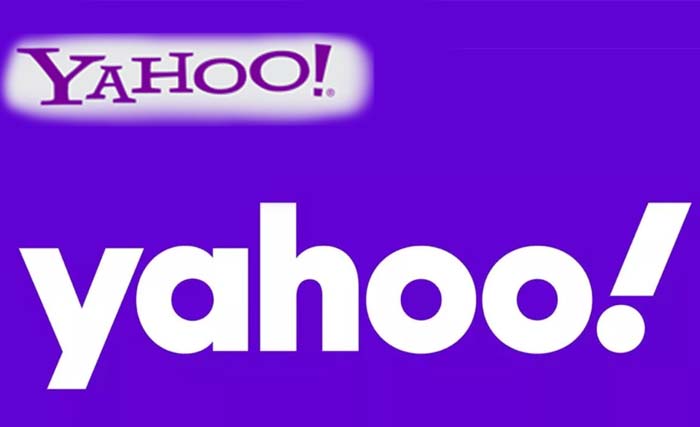 Logo baru Yahoo, dan logo lama (atas). (Ngobar)