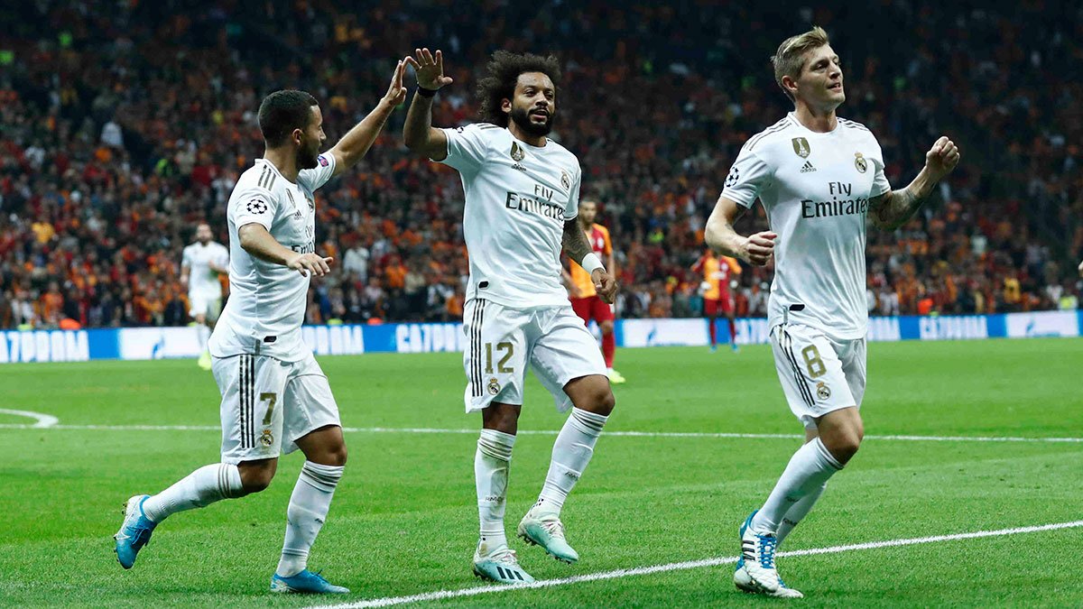 Real Madrid akhirnya berhasil mengakhiri paceklik kemenangan di Liga Champions 2019-2020. (Foto: Twitter/@realmadrid)