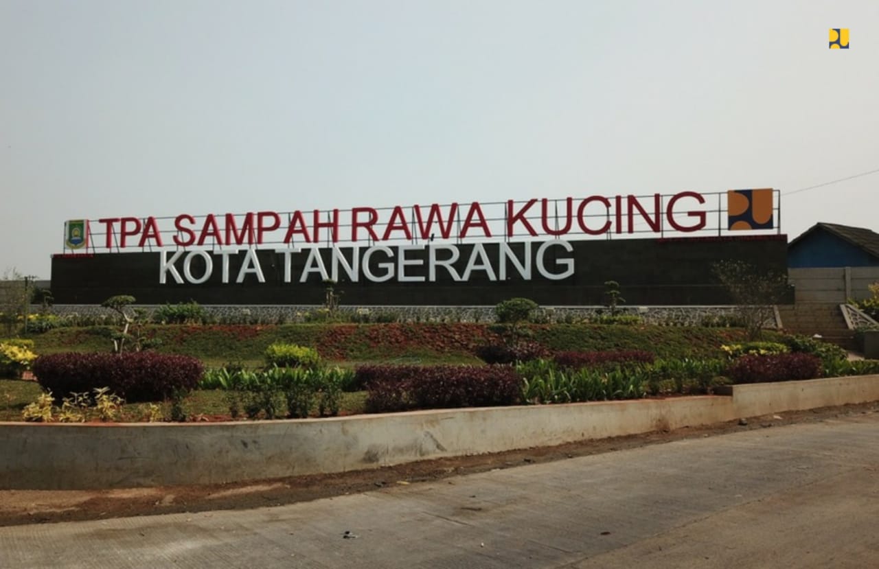 TPA Rawa Kucing, Tangerang yang menggunakan metode sanitary landfill. (Foto: Kementerian PUPR)