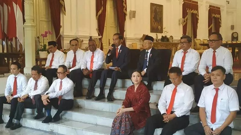 Para wakil menteri yang telah diumumkan dan dilantik Presiden Joko Widido di Istana Merdeka Jakarta. (Foto: asm/ngopibareng.id)