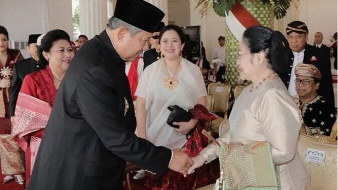 Susilo Bambang Yudhoyono ketika bertemu Megawati Soekarnoputri. (Foto: dok/antara)