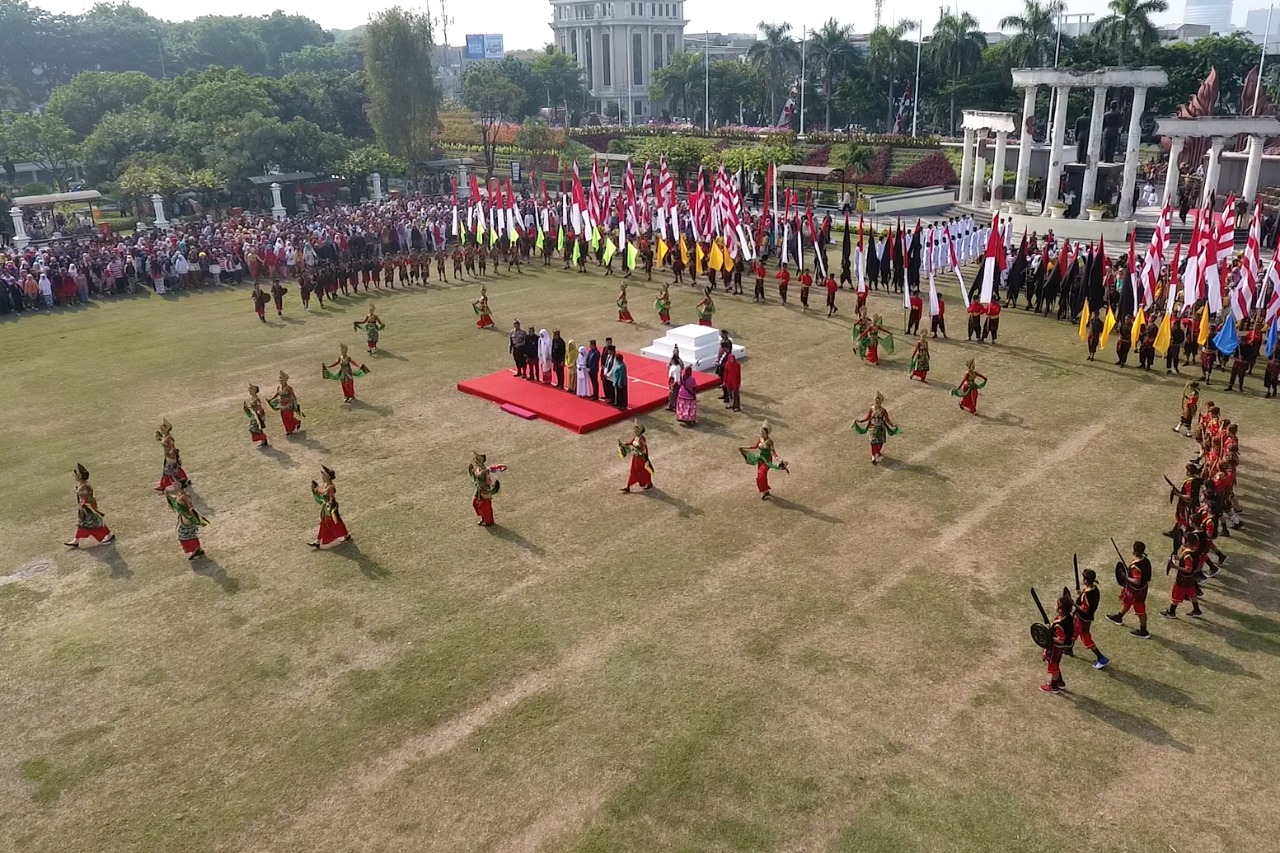 Acara peringatan Sumpah Pemuda di Tugu Pahlawan. (Foto: Dokumentasi Pemkot Surabaya)