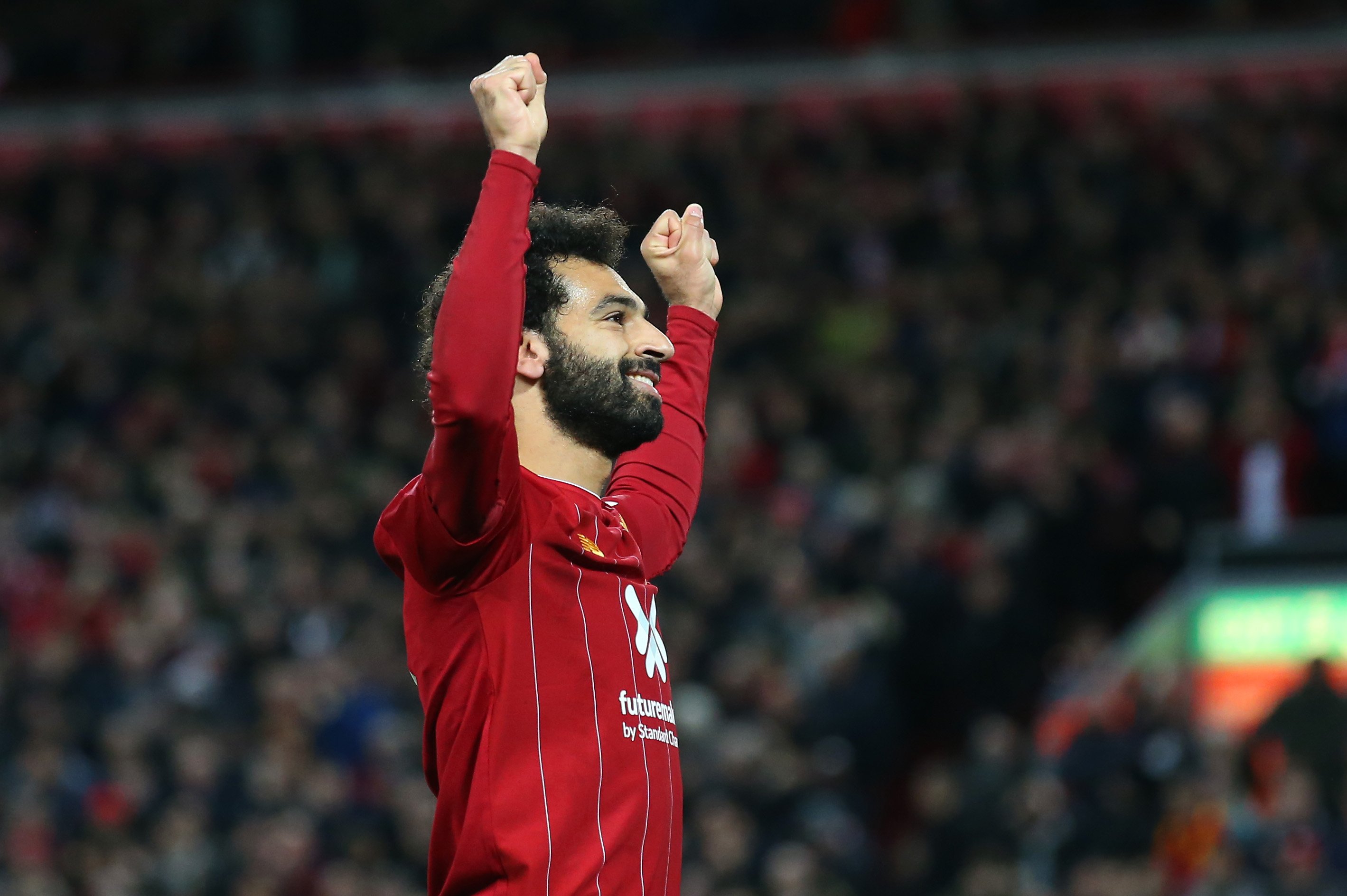 Gol Mohamed Salah bawa Liverpool menang atas Tottenham. (Foto: Twitter/@LFC) 