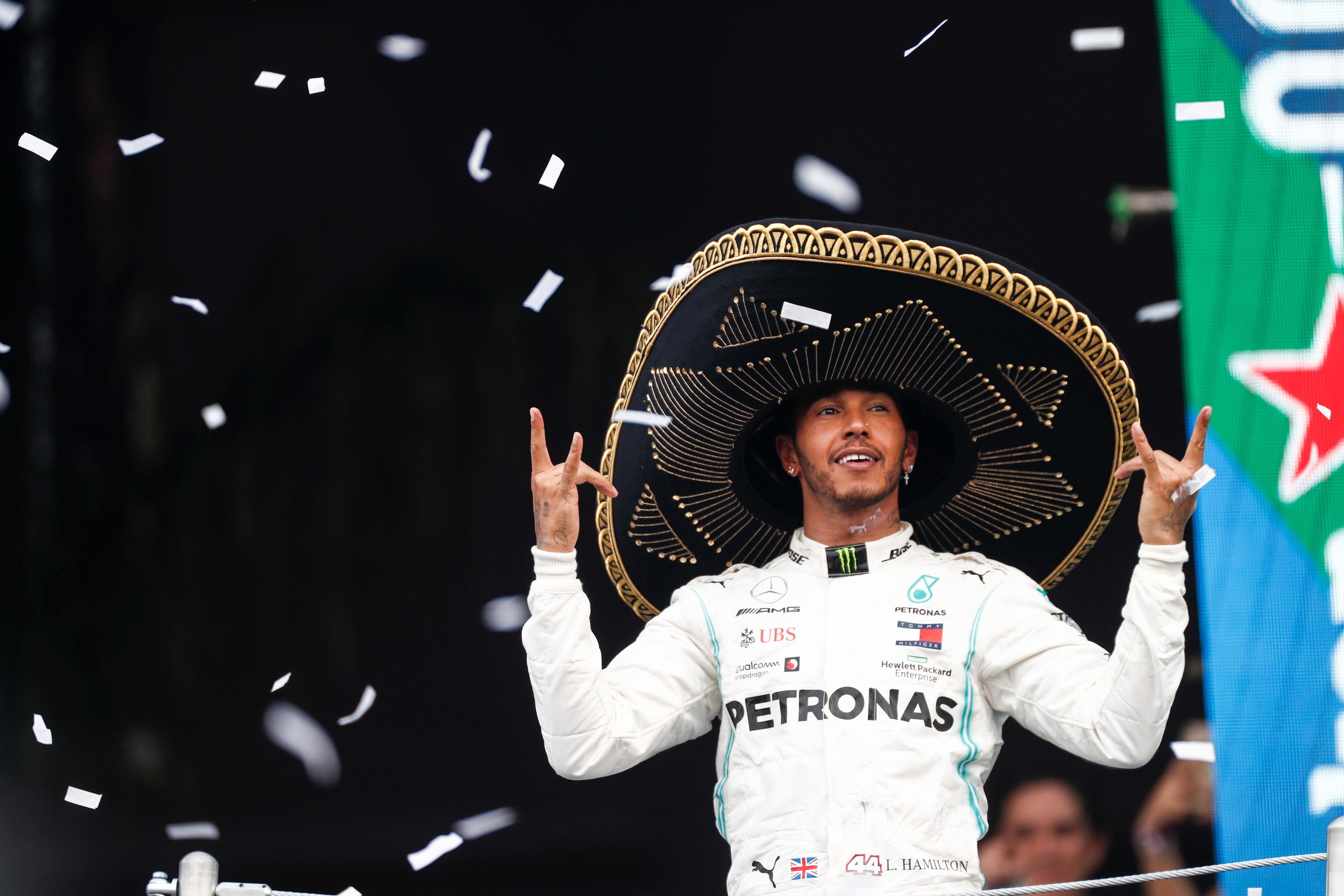 Lewis Hamilton serang Verstappen lewat kata-kata usai menang di GP Meksiko. (Foto: Twitter/@MercedesAMGF1)