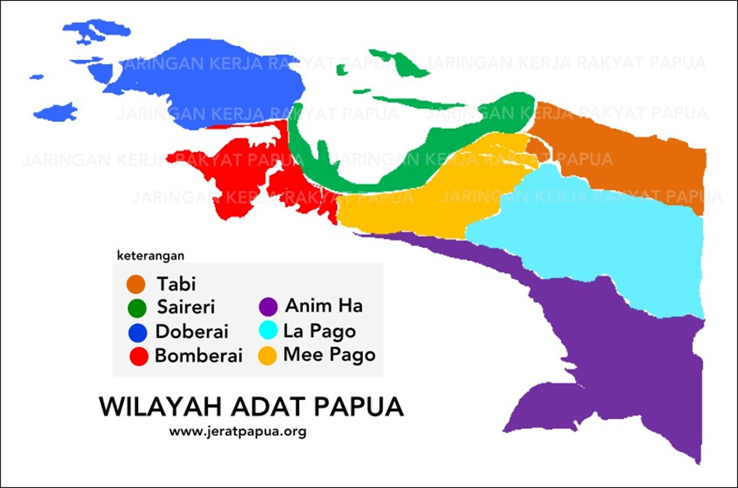 Peta wilayah adat Papua. (Foto: Istimewa)