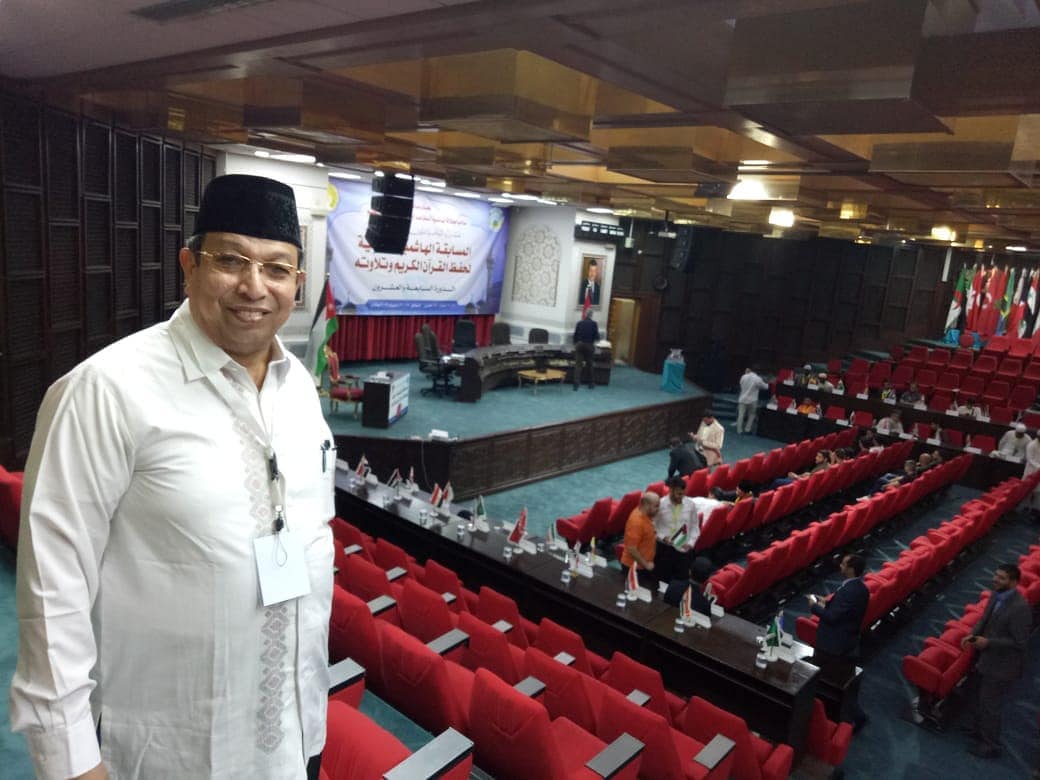 Habib Prof. Dr. K.H. Said Agil Husin Al Munawar, MA saat menjadi Dewan Hakim asal Indonesia di MTQ Internasional XXVII Yordania, 17 Juni 2019. (Foto: Istimewa)