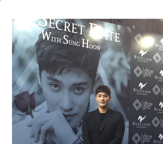 Sung Hoon menggelar fanmeeting perdana di Jakarta, Indonesia, Sabtu 9 November 2019 malam. (Foto: Dice Production)