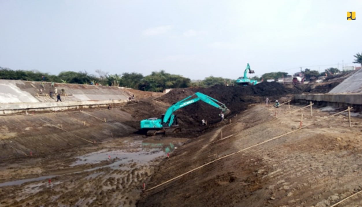 Pembangunan anak Sungai Citarum. (Foto: Kementerian PUPR)