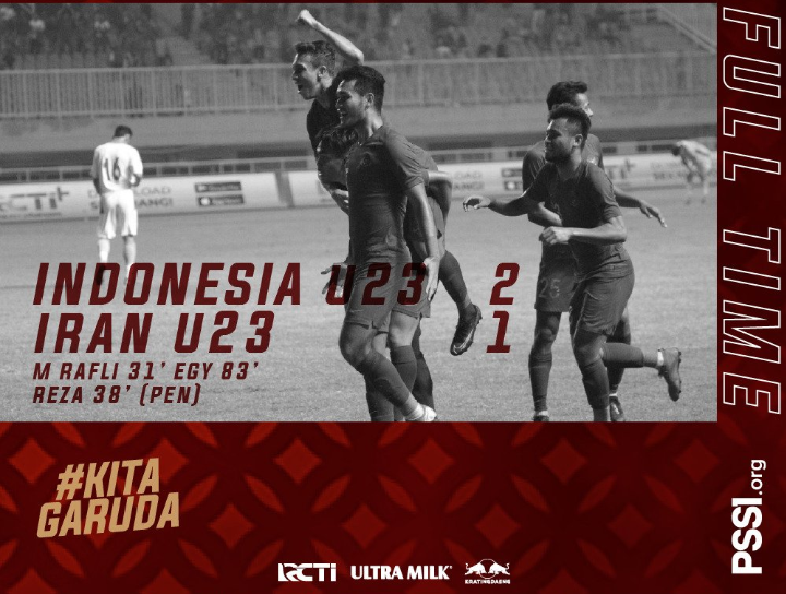 Hasil pertandingan Timnas Indonesia U-23 melawan Iran U-23. (Foto: twitter @PSSI)