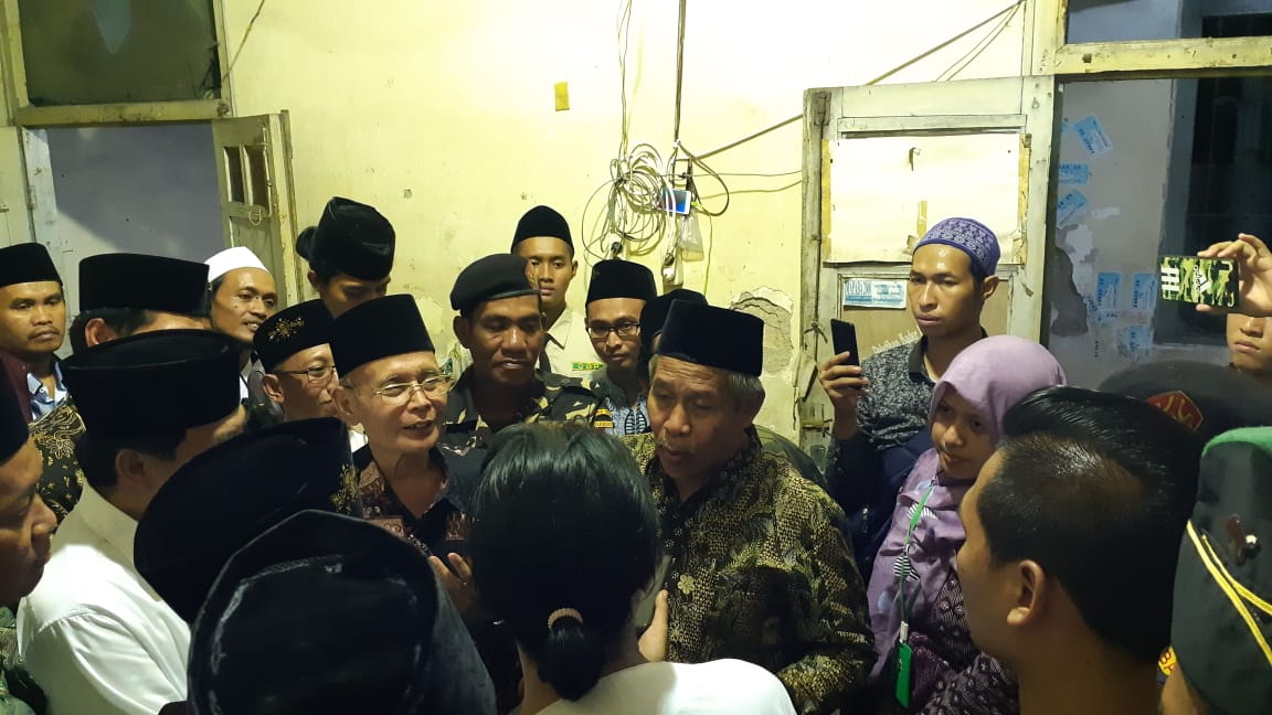 Ketua PWNU Jawa Timur KH Marzuki Mustamar di gedung Perjuangan Ulama di Waru Sidoarjo. (Foto: nu for ngopibareng.id)