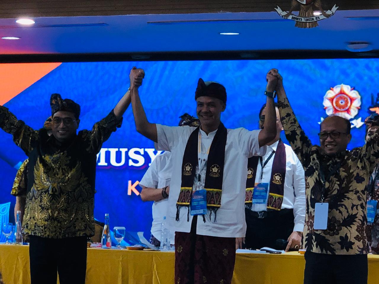 Ganjar Pranowo terpilih lagi dalam Musyawarah Nasional Kagama XIII di Hotel Ina Grand Bali Beach, Sanur, Denpasar, Bali. (Foto: Istimewa)