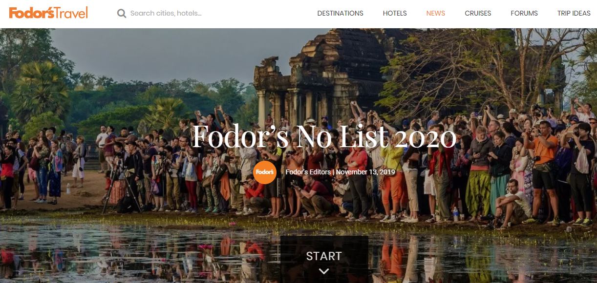 Website pariwisata asal Inggris, Fodor. (Foto: Fodor)