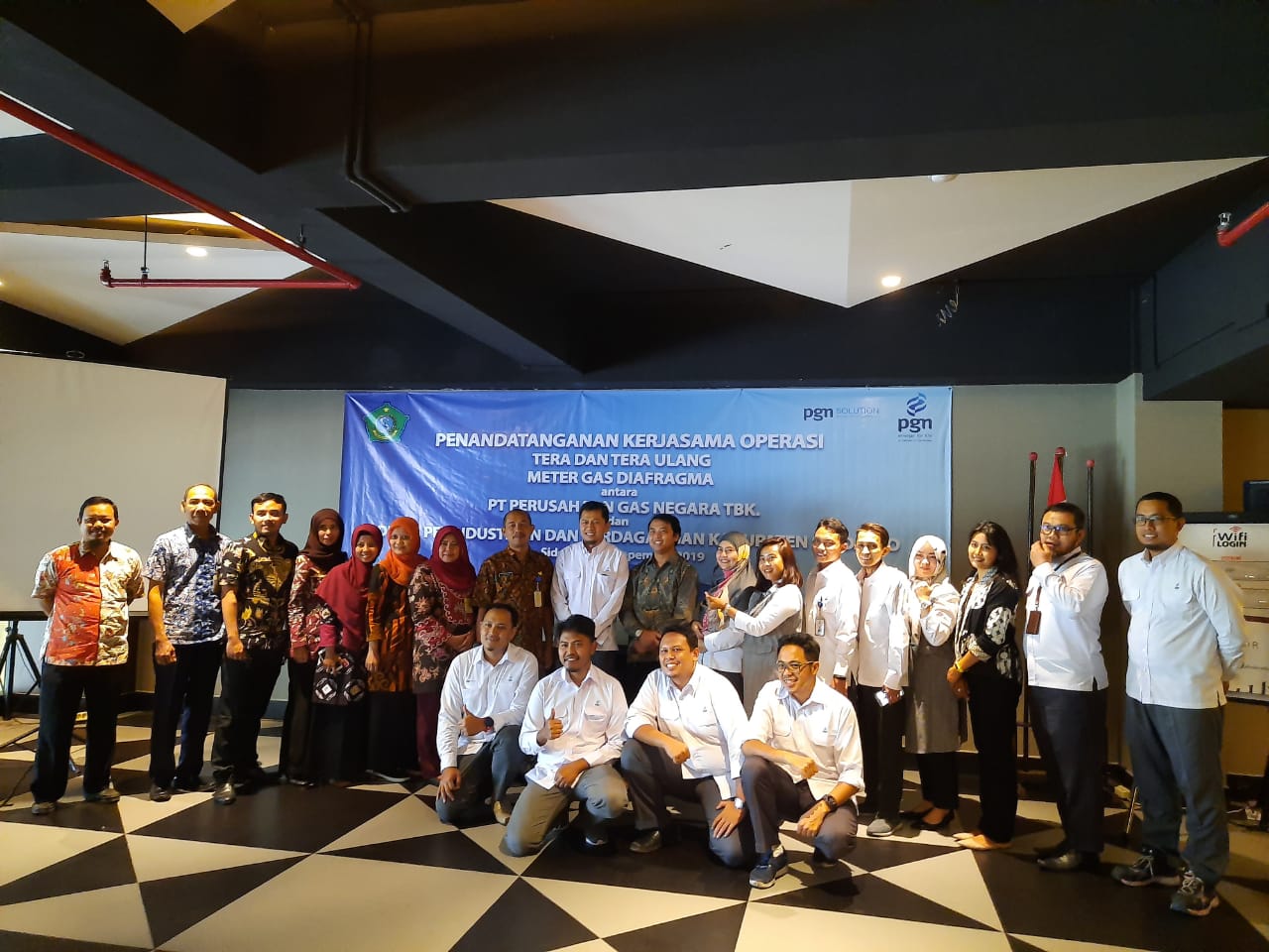 Acara kerjasama PGN dan Disperindag Kabupaten Sidoarjo. (foto: Alief/ngopibareng.id)