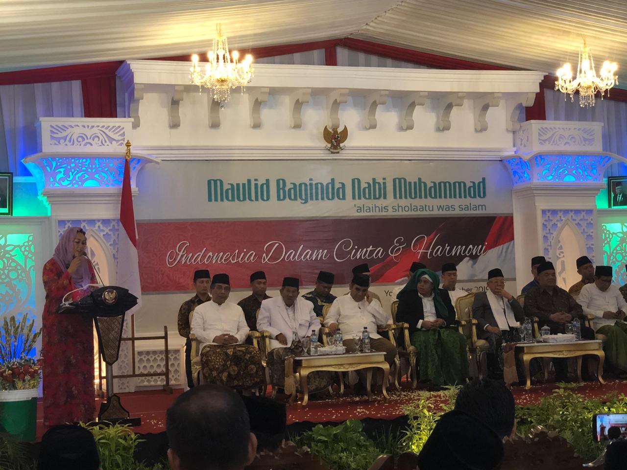Wakil Presiden (Wapres) Ma'ruf Amin menghadiri acara Maulid Nabi Muhammad SAW oleh Habib Hilal Al Aidid, keluarga Pondok Pesantren Krapyak Jogjakarta, Minggu 24 November 2019. (Foto: Istimewa)