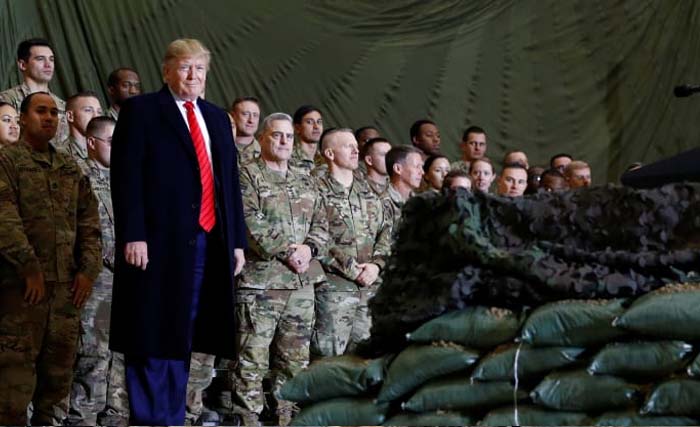 Presiden AS Donald Trump mengunjungi Afghanistan dan bertemu pasukan AS di Kabul. (Foto:CNBC)