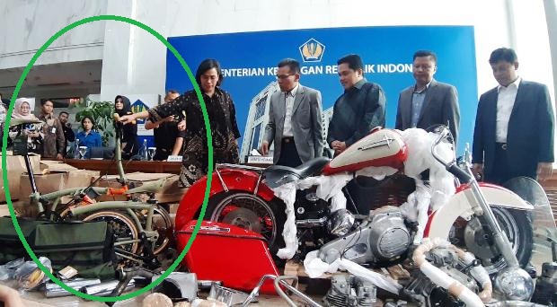 Sepeda lipat mahal Brompton diduga diselundupkan Garuda. (Foto: Istimewa)