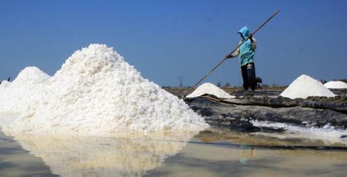 Petani garam Pasuruan mengeluh harga garam anjlok. (Foto: Dok Humas)