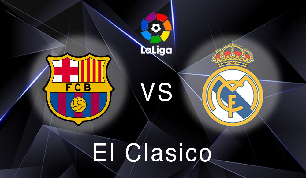 Duel Barcelona versus Real Madrid kali ini merupakan El Clasico jilid I. (Grafis by: Vidhi/Ngopibareng.id)