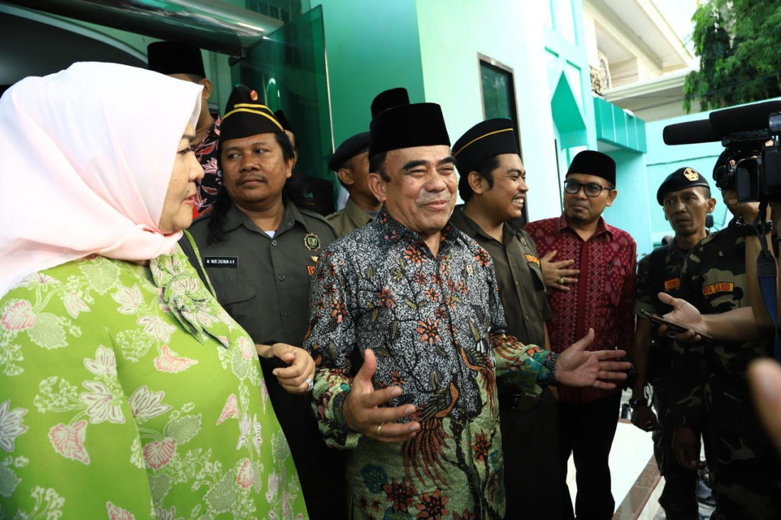 Menteri Agama Fachrul Razi saat berada di PWNU Jawa Tengah di Semarang. (Foto: Istimewa)
