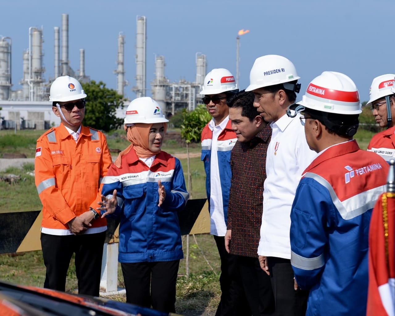 Presiden Joko Widodo meninjau Kilang Petrokimia, Tuban, Sabtu 21 Desember 2019. (Foto: BPMI)