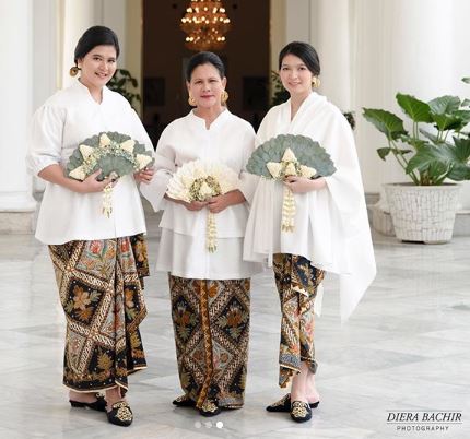 Kahiyang Ayu, Iriana Jokowi, dan Selvi Ananda. (Foto: Dok. Instagram @dierabachir)