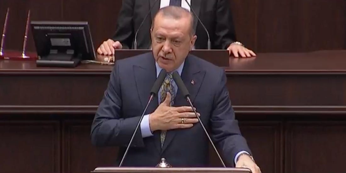 Presiden Turki Recep Tayyip Erdogan saat berpidato. (Foto: Istimewa)