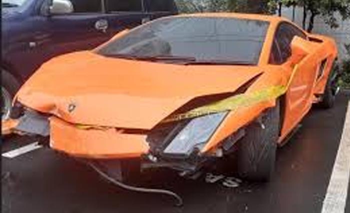 Mobil Lamborghini yang sopirnya bermasalah itu ternyata tercatat milik seorang buruh kasar. (Foto:Merdeka)