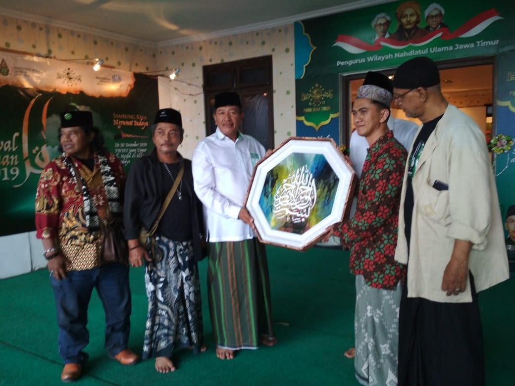 Wakil Ketua PWNU Jawa Timur, KH Ahsanul Haq saat membuka Festival Sunan 2019. (Foto: nu for ngopibareng.id)