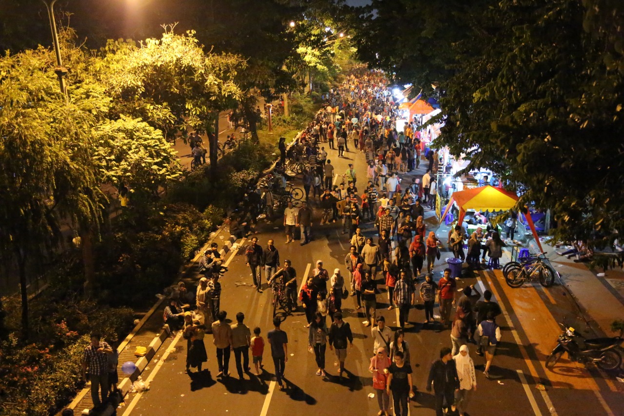 Kegiatan Car Free Night di Kota Surabaya tahun lalu. (Foto: Dokumentasi Humas pemkot Surabaya)ribadi/ngopibareng.id)