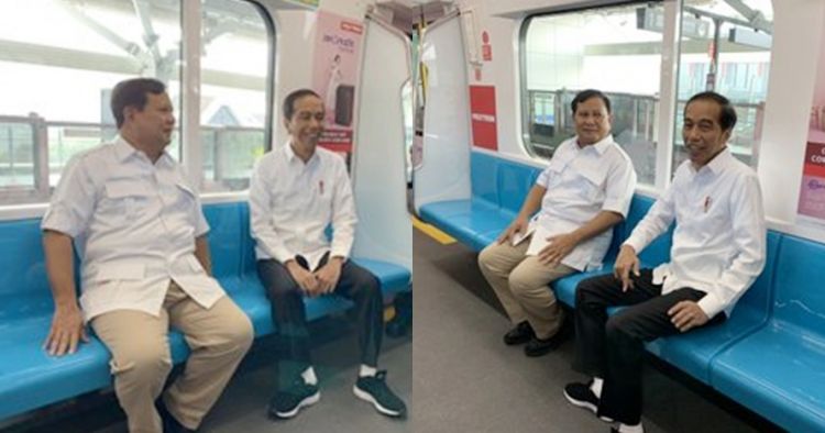 Prabowo sempat bertemu dengan Presiden Joko Widodo (Jokowi) di Stasiun MRT Lebak Bulus, pada 13 Juli 2019. (Foto: Dok. Setpres)