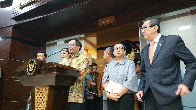 Terkait pelanggaran kapal China, Menko Polhukam, Mahfud MD, menegaskan bahwa kedaulatan Indonesia harus dijaga. (Foto: Antara)