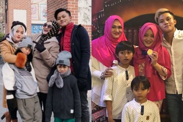Foto kenangan Lina Jubaedah dengan keempat anaknya dari mantan suami, komedian Sule. (Foto: Instagram)
