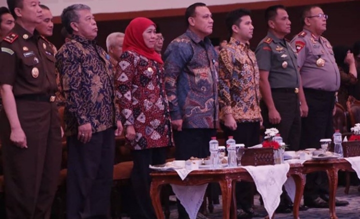 Ketua KPK Firli Bahuri saat bersama jajaran Forkopimda Jawa Timur, Kamis 9 Januari 2020. (Foto: Humas Pemprov)