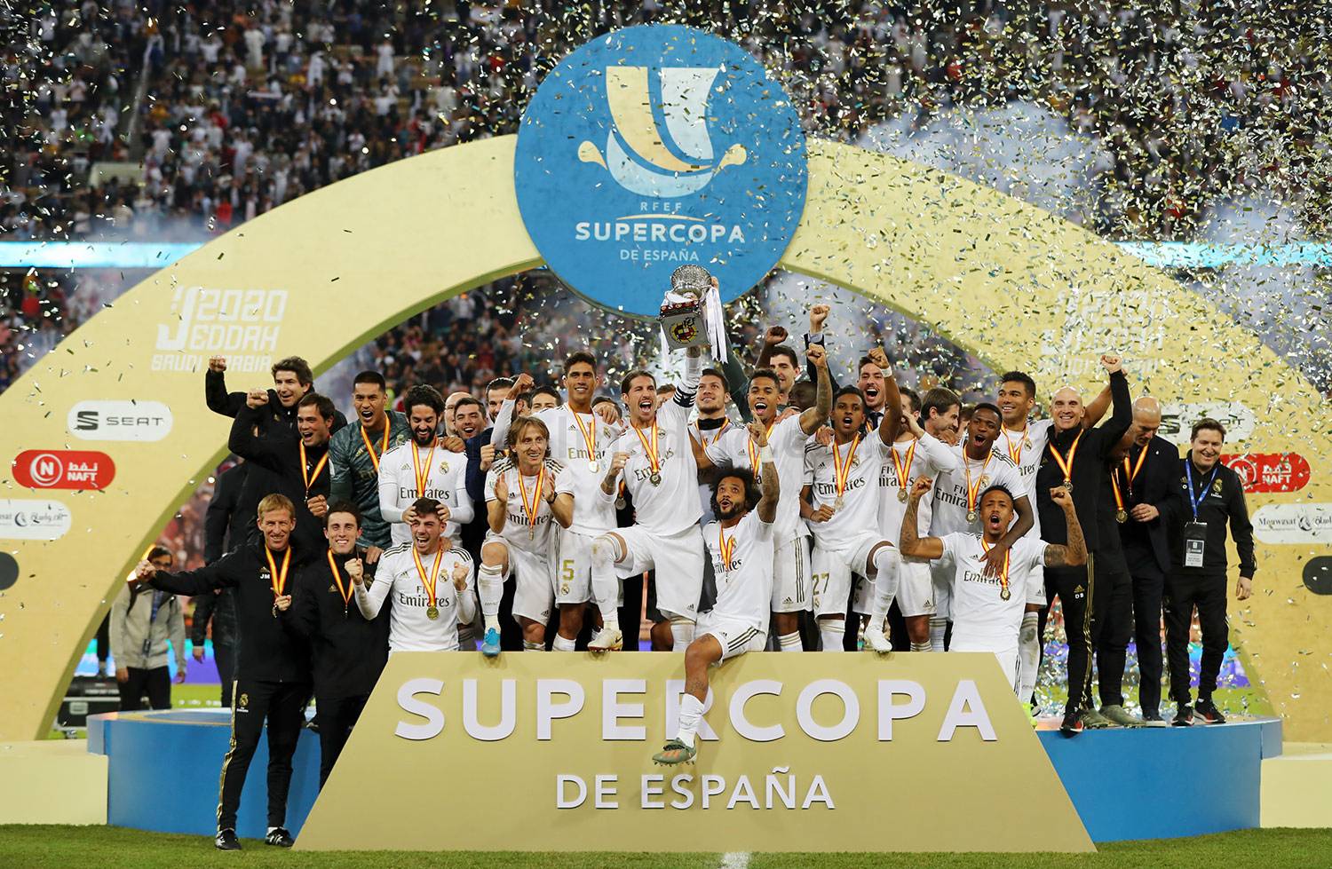 Madrid kampiun Supercopa de Espana. (Foto: Twitter/@realmadrid)