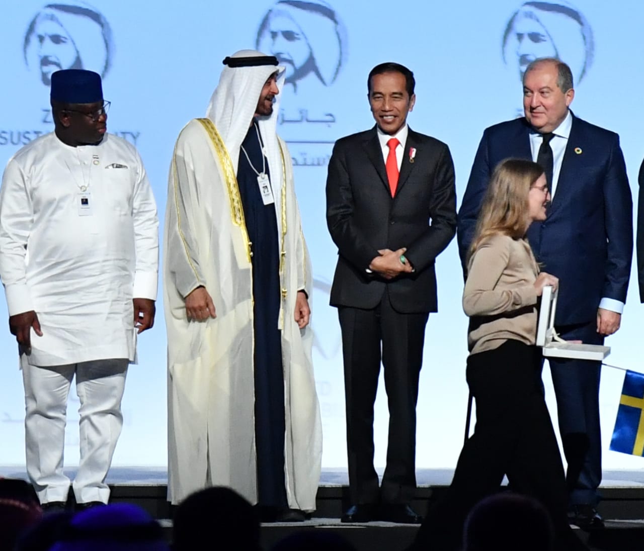 Presiden Joko Widodo (Jokowi) di forum Abu Dhabi Sustainability Week (ADSW) di Abu Dhabi National Exhibition Center (ADNEC), Uni Emirat Arab (UEA), Senin 13 Januari 2020. (Foto: BPMI Setpres)