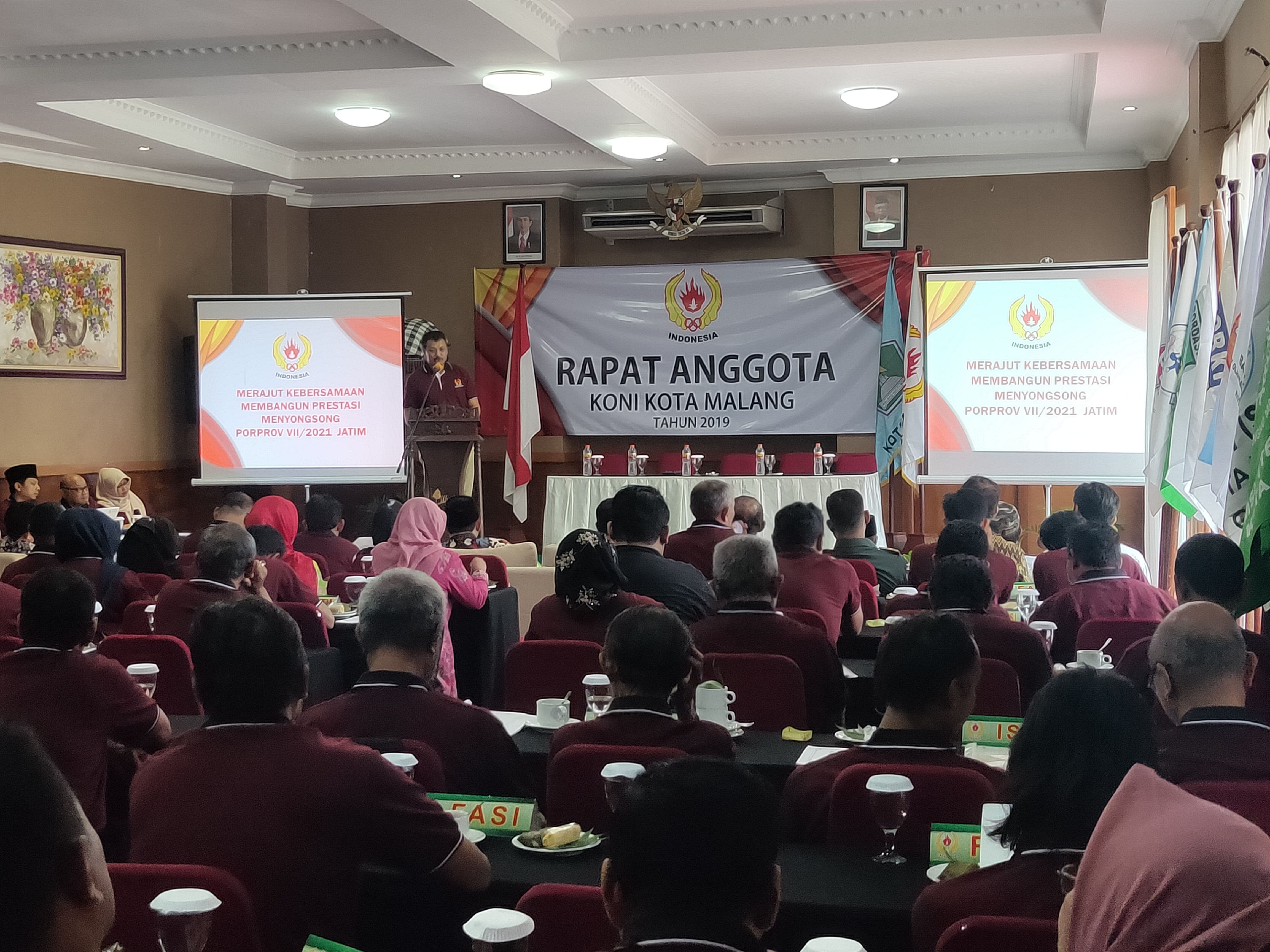 Rapat Anggota Tahunan KONI Kota Malang di Hotel UB. (Foto: Theo/ngopibareng.id)