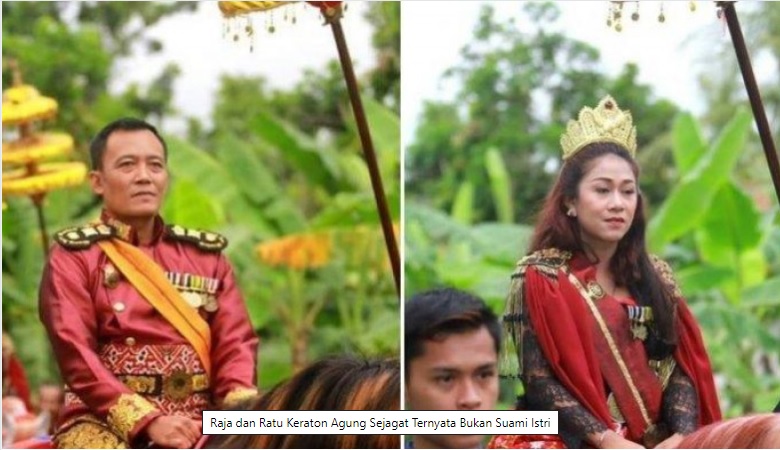 Raja dan Ratu Keratong Agung Sejadat. (Foto:Istimewa)