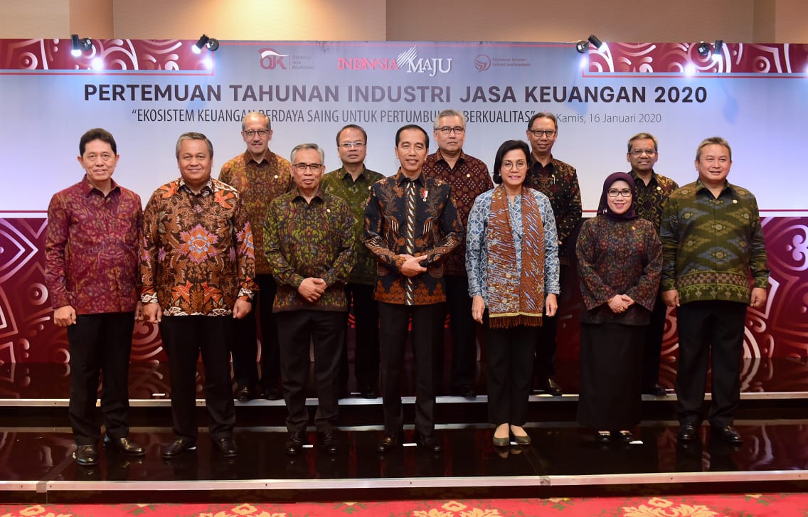 Presiden Joko Widodo (Jokowi) menghadiri Pertemuan Tahunan Industri Jasa Keuangan 2020. (Foto: Setpres)