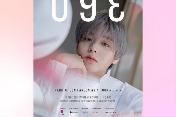 Poster Park Ji Hoon Fancon Asia Tour di Jakarta. (Foto: Instagram)