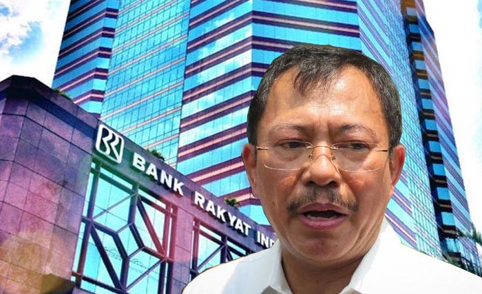 Menteri Kesehatan Terawan Agus Putranto dan Gedung BRI di Jakarta. (Foto:Ngopibareng)