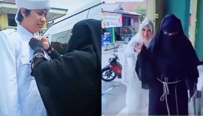 Emas Putri Yanti alias Nengmas, viral usai mengantar suaminya menikah lagi. (Foto: Instagram/Facebook)