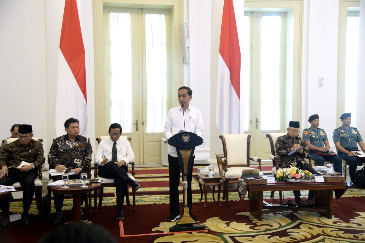 Presiden Jokowi dalam rapat paripurna di Istana Bogor, Selasa 11 Februari 2020.( foto: BPMI Setpres)