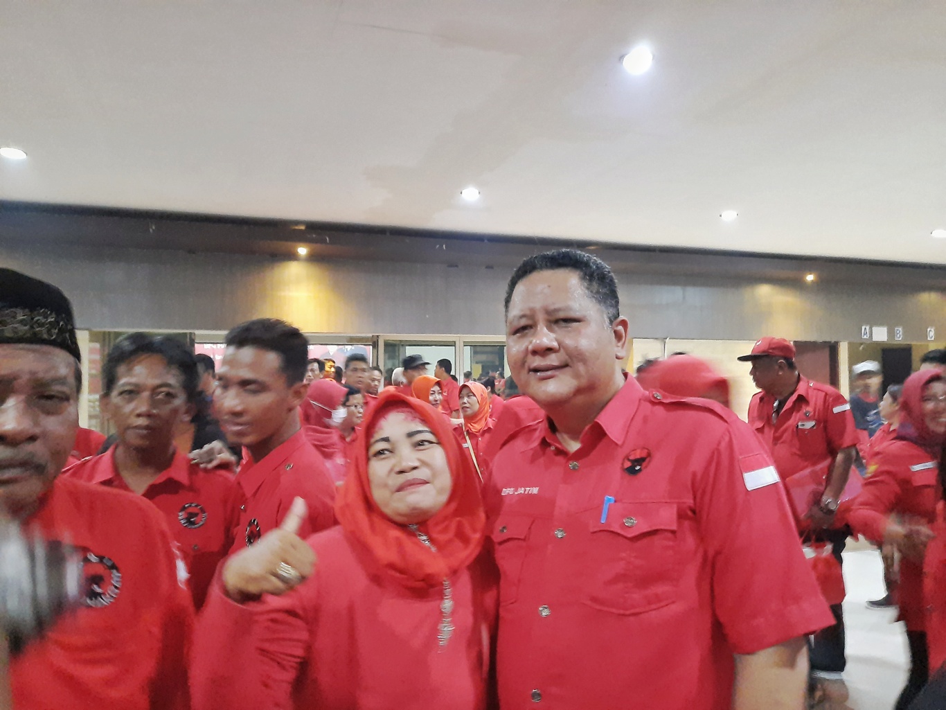 Whisnu Sakti Buana saat acara Rakorcab PDI Perjuangan Kota Surabaya. (Foto: Alief/ngopibareng.id)