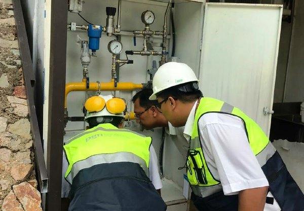 Proses instalasi gas in di Montigo Resorts, Batam. (Foto: Istimewa)