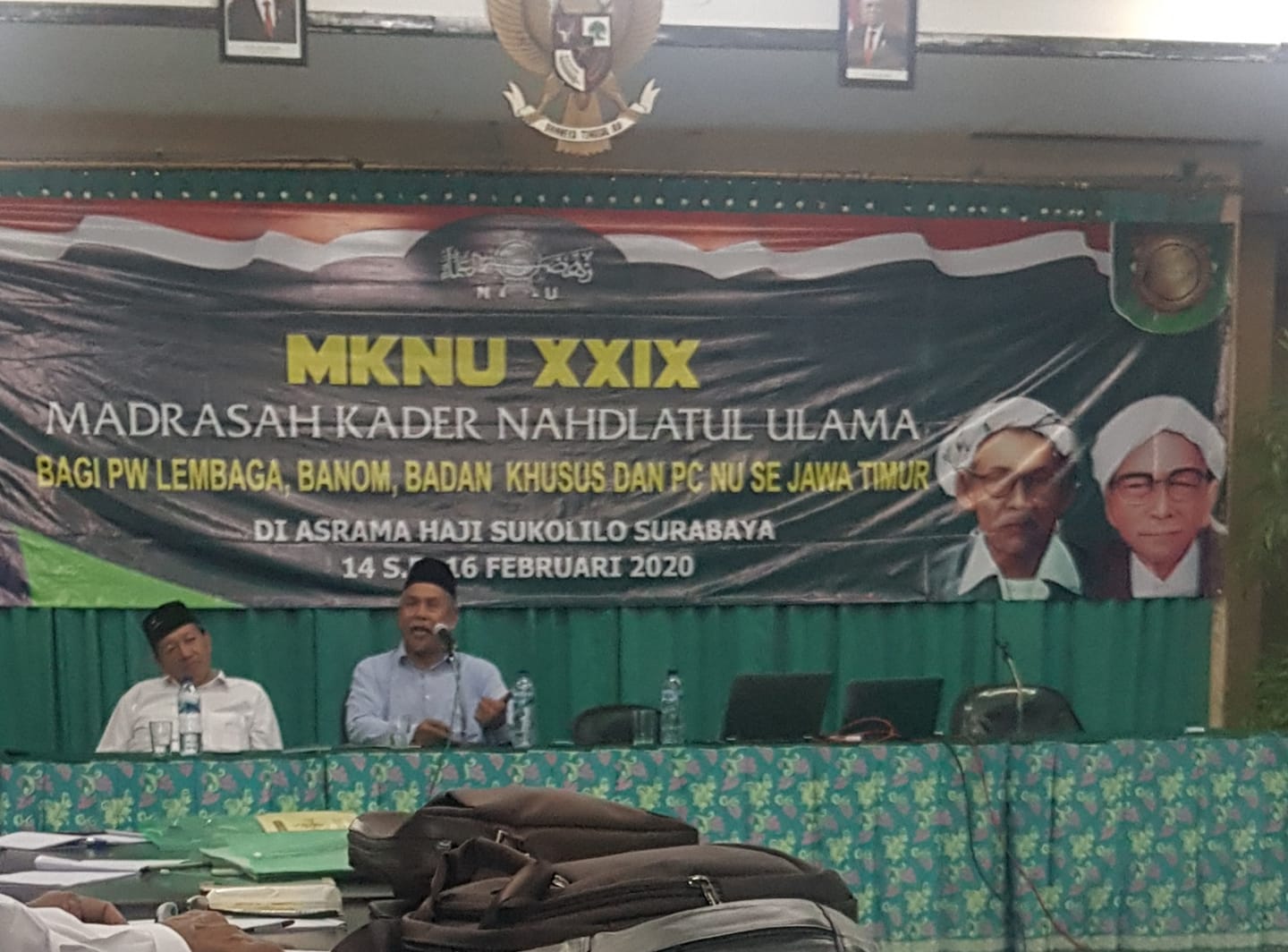 Ketua PWNU Jatim, KH Marzuki Mustamar, Pembukaan Madrasah Kader XXIX Nahdlatul Ulama Jawa Timur, di Asrama Haji Surabaya, (Foto: Istimewa) 
