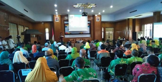 Pemerintah Kabupaten Pasuruan menggelar Forum Konsultasi Publik Rancangan Awal RKPD (Rencana Kerja Pembangunan Daerah) Tahun 2021, di Gedung Serbaguna, Senin, 13 Februari 2020. (Foto: Dok Humas)