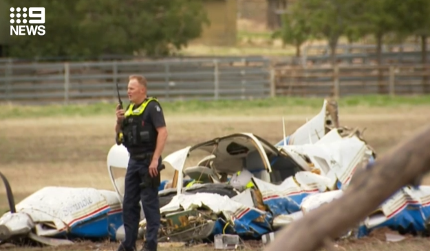 Dua pesawat latihan bertabrakan di utara Kota Melbourne, Australia, dan menewaskan empat penumpang. (Foto: 9 News)
