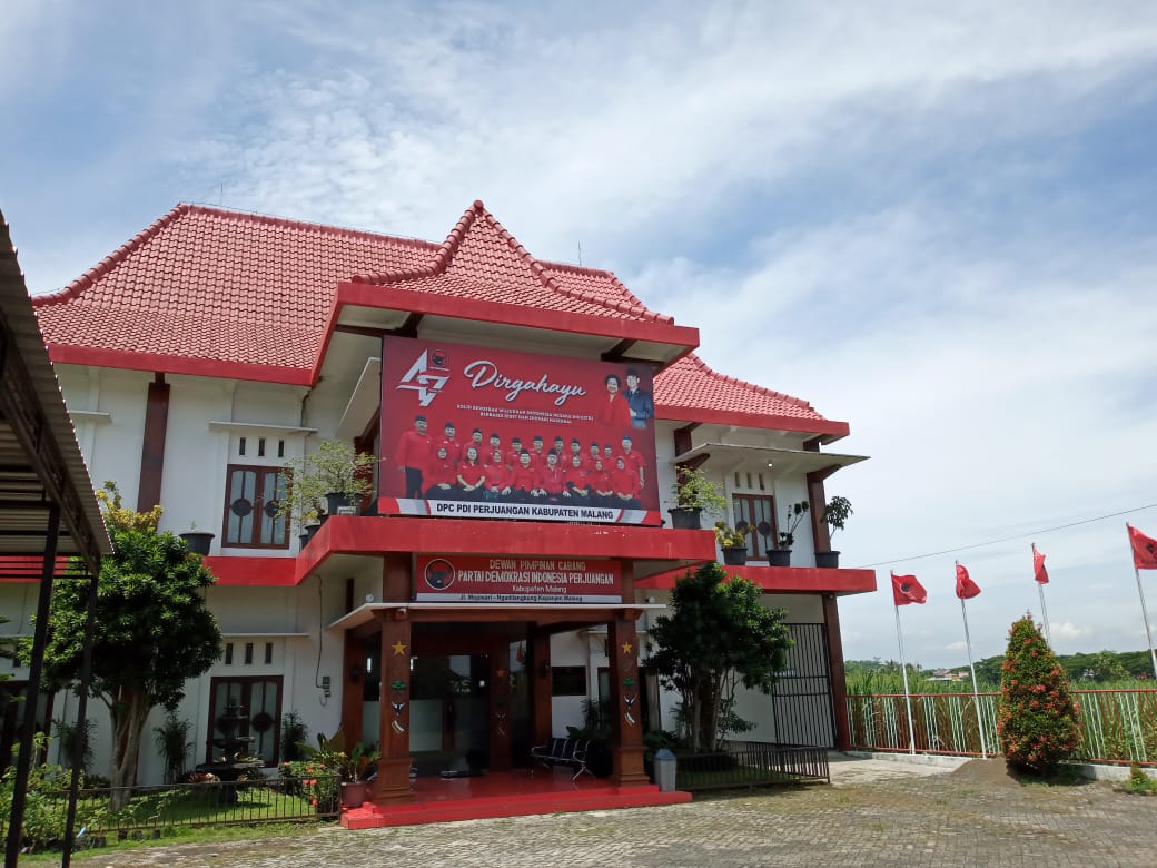 Kantor DPC PDIP Kabupaten Malang. (Foto: Istimewa)